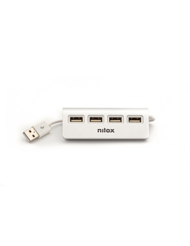 Hub nilox 4 x usb 2.0 blanco