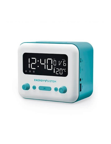 Radio despertador energy sistem clock speaker bluetooth 2 azul alarma dual -  5w -  bluetooth 5.0 -  aux - out