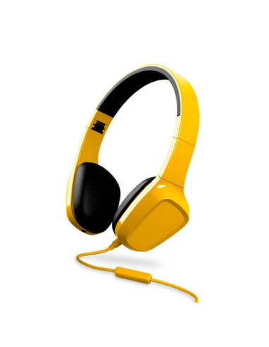 Auriculares micro energy sistem 1 amarillo mic diadema -  microfono -  cable 1.2m -  control talk -  plegable