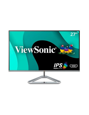 Monitor led 27pulgadas viewsonic vx2776 - smhd ips - fhd - hdmi -  dp - vga - plata