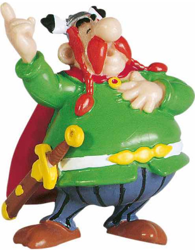 Figura plastoy asterix & obelix jefe abraracurcix pvc