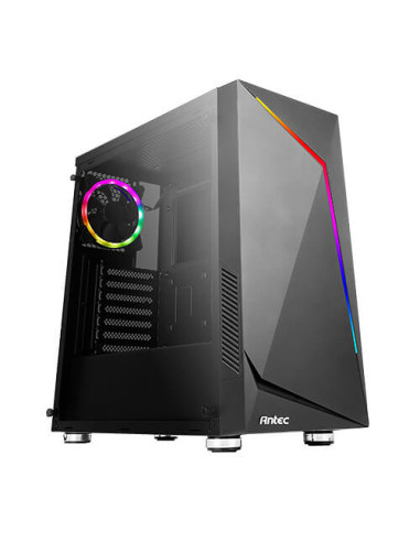 Caja ordenador gaming antec nx300 atx 2 x usb 2.0 1 x usb 3.0 sin fuente negro argb