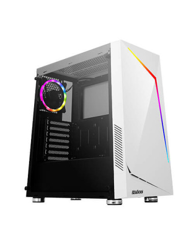 Caja ordenador gaming antec nx300 atx 2 x usb 2.0 1 x usb 3.2 sin fuente blanco