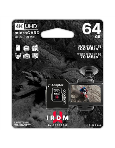 Tarjeta de memoria micro sd goodram 64gb irdm cl10 uhs - i u3