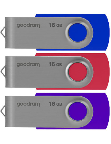 Pack de memorias usb 2.0 x 3 goodram 16gb uts2