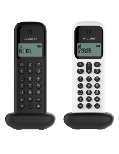 Telefono fijo alcatel dec d285 duo wireless inalambrico negro + blanco - negro