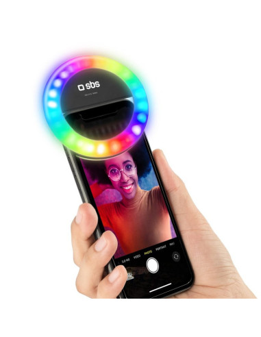 Luz led selfie sbs aro multicolor regulable