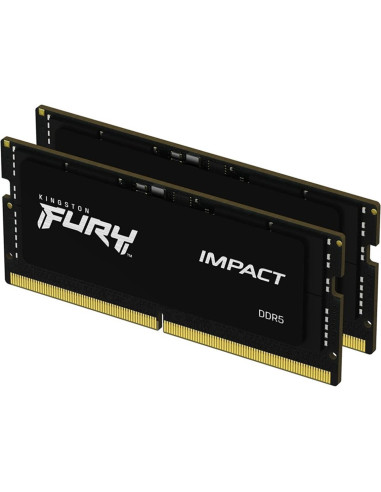 Memoria ram ddr5 32gb 2 x 16gb kingston - sodimm - 5600mhz - pc5 44800 - fury impact - cl40 - 1.1v