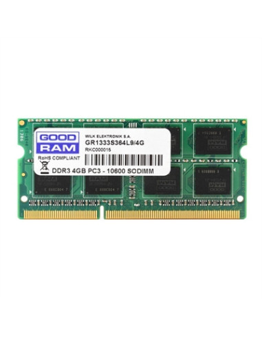 Memoria ram ddr3 goodram 4gb - 1600mhz - pc4 - 12800 - sodimm - cl11 - 1.35v