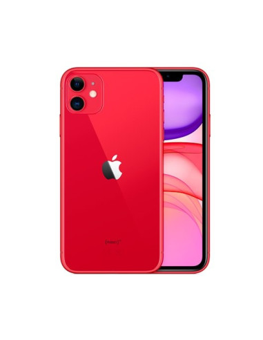 Telefono movil smartphone apple iphone 11 64gb red sin cargador -  sin auriculares -  a13 bionic -  12mpx -  6.1pulgadas