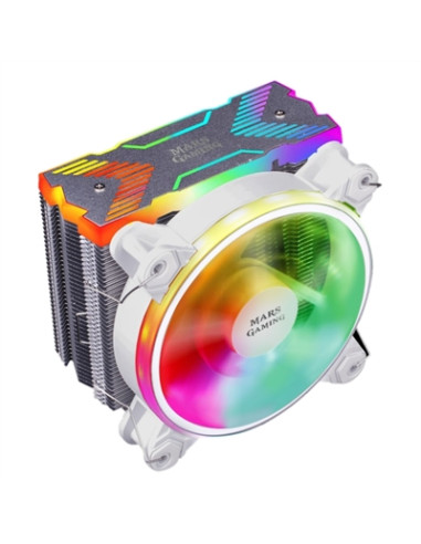 Ventilador disipador cpu mars gaming mcpux 120mm argb blanco