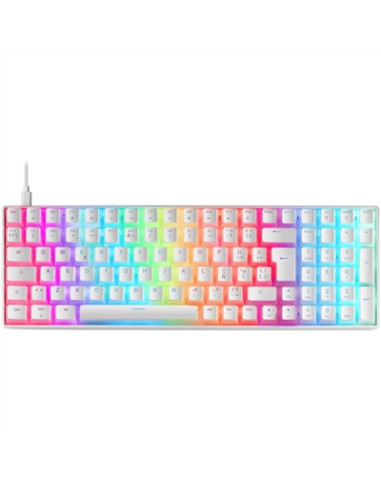 Teclado mars gaming mkultrawbes rgb mecanico white blue