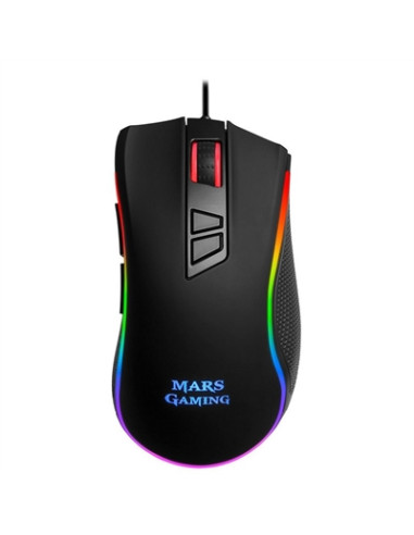 Mouse raton mars gaming mm218 optico usb 7 botones 10000ppp negro