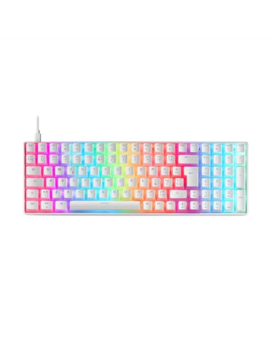 Teclado mars gaming mkultrawres rgb mecanico white red