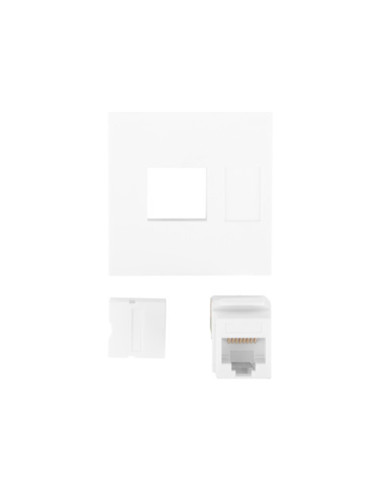 Conector keystone lanberg rj45 cat.6a utp pared 45 x 45 blanco