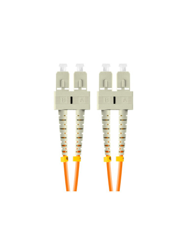 Latiguillo fibra optica sc - upc lanberg 5m multi duplex om2 50 - 125 lszh naranja