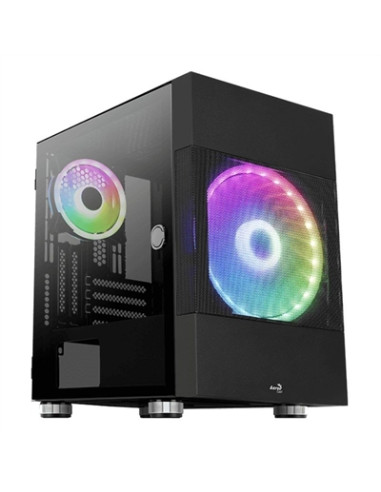 Caja ordenador mars gaming atomicbk negra micro atx 2 x usb 3.2 1 x 200mm 1 x 120mm argb