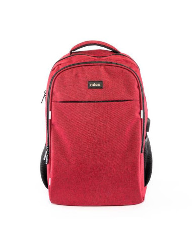 Mochila nilox style 15.6pulgadas roja