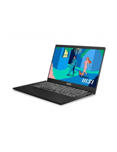 Portátil msi modern 14 c12m - 052es classic black  i7 - 1255u -  16gb -  ssd 1tb -  intel iris xe -  14 fhd -  w11h