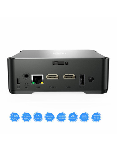 Mini ordenador leotec sx2 j3455 4gb 64gb rj45 x2hdmi usb3.0 wifi no hdd win 10 preinstalado - licencia de activacion no incluid