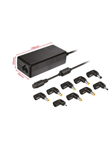 Cargador portatil automatico universal leotec 45w negro 9pin