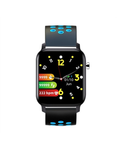 Reloj smartwatch leotec multisport bit 2 plus ip68 negro y azul 1.4pulgadas