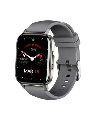 Reloj smartwatch leotec multisport crystal ip68 gris 1.69pulgadas