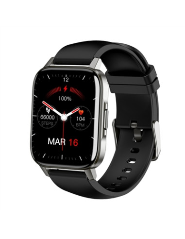 Reloj smartwatch leotec multisport crystal ip68 negro 1.69pulgadas