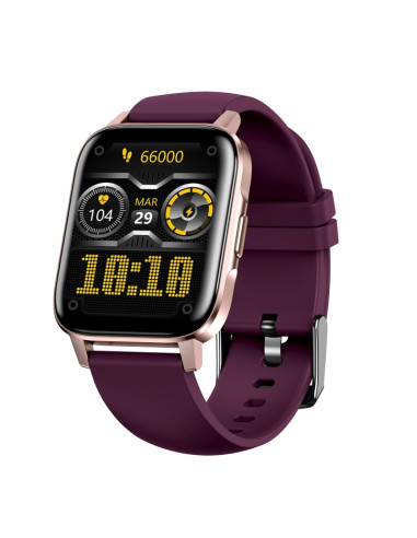 Reloj smartwatch leotec multisport crystal ip68 purpura 1.69pulgadas