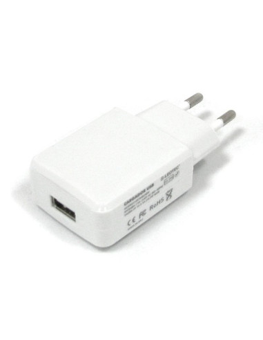 Cargador de pared leotec usb 5v 2a usb - 2.5mm usb - micro usb blanco