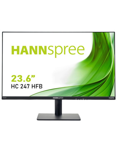 Monitor led 23.6pulgadas hannspree he247hfb plana - va - lcd - fhd - hdmi - vga - 60hz - 5ms - vesa 100 x 100