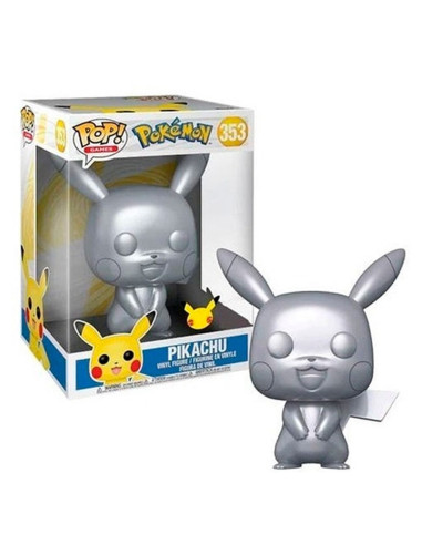 Funko pop jumbo pokemon s6 pikachu plateado efecto metalico 10pulgadas edicion especial exclusivo 59873