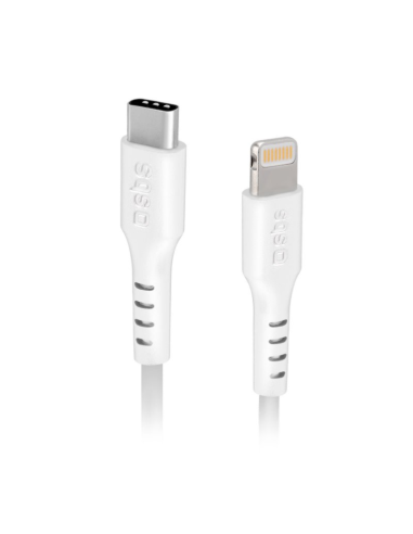 Cable usb tipo c a lightning sbs 1m - macho - macho - blanco