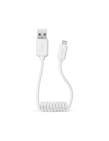 Sable tipo muelle usb 2.0 a lightning sbs 0.5m - macho - macho - blanco