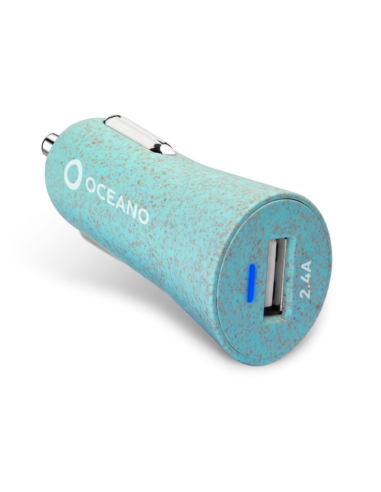 Cargador coche sbs oceano eco - friendly 10w 2 x usb blanco