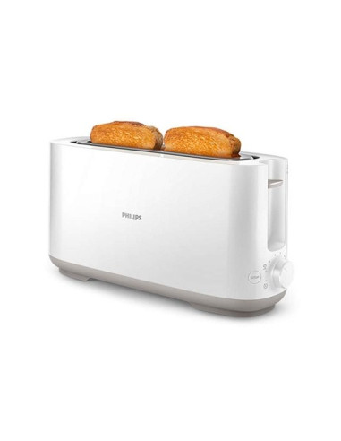 Tostadora philips daily collection hd2590 blanco 1030w - 8 niveles - 2 ranuras largas - bandeja migas