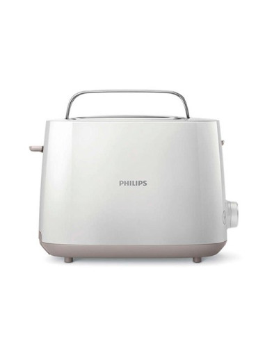 Tostadora philips daily collection hd2581 blanco 830w - 8 niveles - 2 ranuras dist.tamaño - bandeja migas