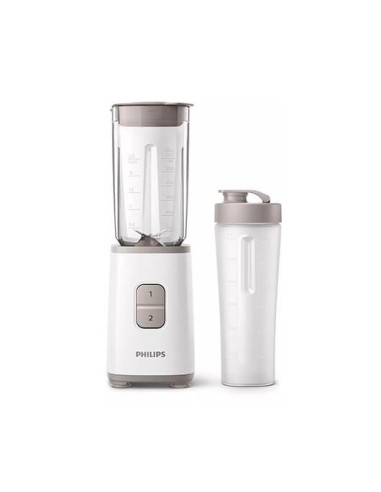 Batidora de vaso philips daily collection blanco 4 cuchillas - 2 velocidades - jarra plastico 0.6l - 350w