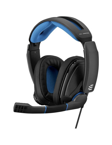 Auriculares gaming epos sennheiser gsp 300 jack 3.5mm microfono negro y azul