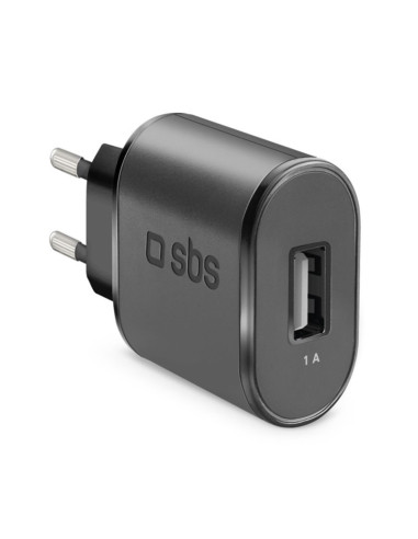 Cargador de pared sbs 1 x usb 100 - 250v 1000 mah negro