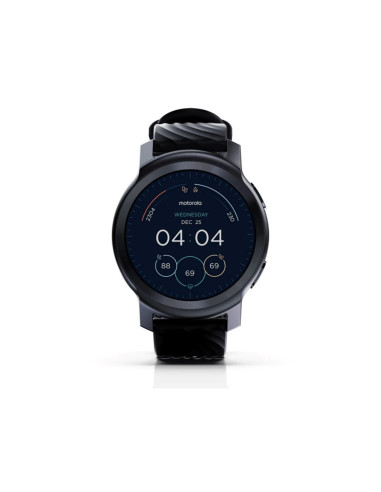 Reloj smartwatch motorola moto watch 100 glacier phantom black 1.3pulgadas - gps - bluetooth