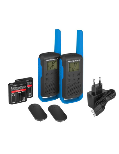 Walkie talkie motorola t62 azul duo - hasta 8km