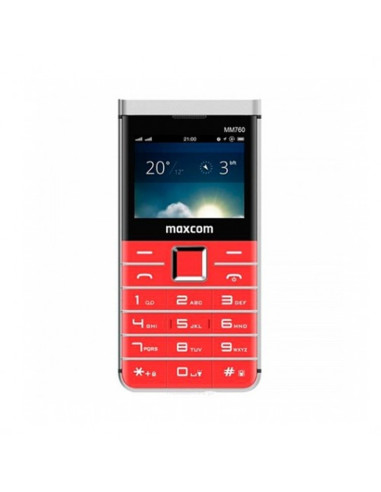 Telefono movil maxcom mm760 red 2.36pulgadas -  2mpx