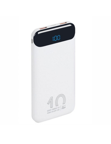 Powerbank rivacase va2540 10000mah lcd blanco