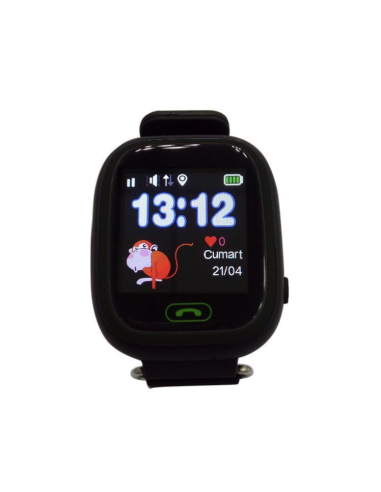 Reloj smartwatch leotec kids way gps antiperdida negro 1.22pulgadas