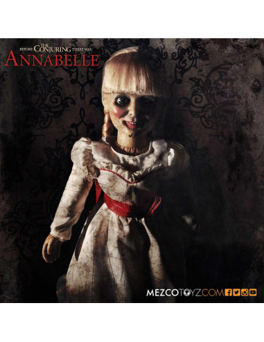 Replica mezco toyz  muñeca annabelle 45 cm the conjuring re - issue