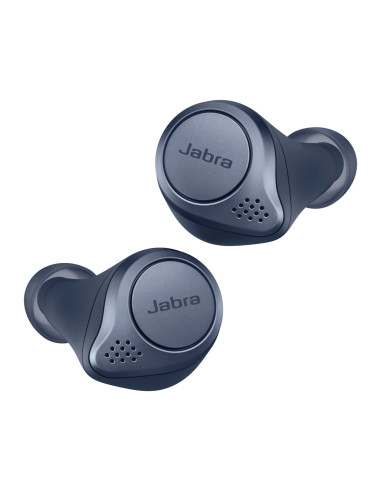 Auriculares inalambricos jabra elite 75t azul marino + estuche de carga