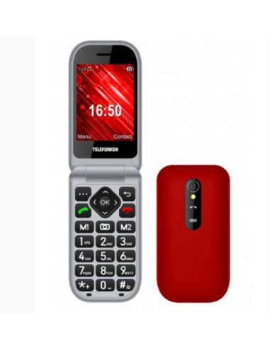 Telefono movil telefunken s450 senior phone - 2.8pulgadas - rojo