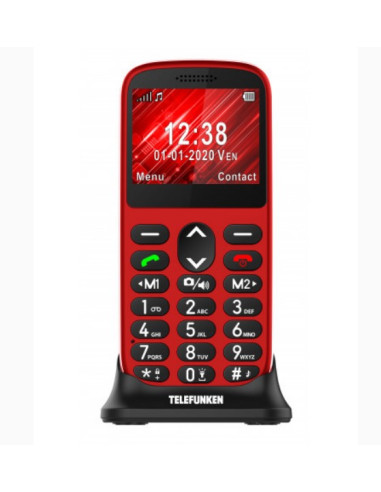 Telefono movil telefunken s420 senior phone - 2.31pulgadas - rojo