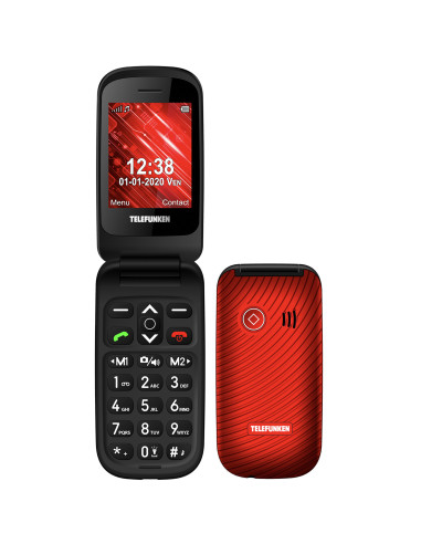 Telefono movil telefunken s440 senior phone - 2.4pulgadas - rojo